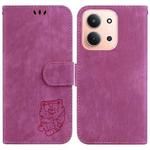 For Redmi 15C 4G 173.1mm / 15C 5G 173.1mm Little Tiger Embossed Leather Phone Case(Rose Red)