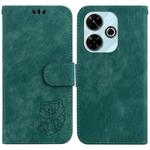 For Xiaomi Poco M6 4G Little Tiger Embossed Leather Phone Case(Green)