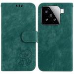For Xiaomi 15 Little Tiger Embossed Leather Phone Case(Green)
