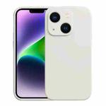 For iPhone 14 Plus Liquid Silicone MagSafe Phone Case(White)
