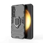 For Samsung Galaxy S25 5G PC + TPU Shockproof Protective Phone Case with Magnetic Ring Holder(Black)