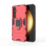 For Samsung Galaxy S25 5G PC + TPU Shockproof Protective Phone Case with Magnetic Ring Holder(Red)
