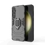 For Samsung Galaxy S25+ 5G PC + TPU Shockproof Protective Phone Case with Magnetic Ring Holder(Black)