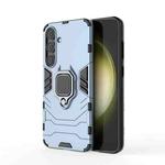 For Samsung Galaxy S25+ 5G PC + TPU Shockproof Protective Phone Case with Magnetic Ring Holder(Navy Blue)