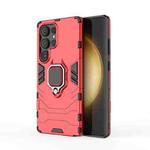 For Samsung Galaxy S25 Ultra 5G PC + TPU Shockproof Protective Phone Case with Magnetic Ring Holder(Red)