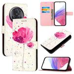For Honor Magic5 Pro 3D Painting Horizontal Flip Leather Phone Case(Flower)