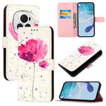 For Honor Magic6 Pro Global 3D Painting Horizontal Flip Leather Phone Case(Flower)