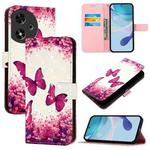 For Honor Play 50 3D Painting Horizontal Flip Leather Phone Case(Rose Butterfly)