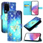 For Honor GT 3D Painting Horizontal Flip Leather Phone Case(Golden Butterfly)