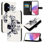 For Honor 300 3D Painting Horizontal Flip Leather Phone Case(Skull)