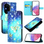 For Honor 300 Pro / 300 Ultra 3D Painting Horizontal Flip Leather Phone Case(Golden Butterfly)