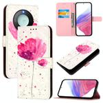 For Honor X9C Smart 5G 3D Painting Horizontal Flip Leather Phone Case(Flower)