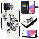 For Honor X6c 4G 3D Painting Horizontal Flip Leather Phone Case(Skull)