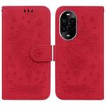 For Huawei nova 13 Pro Butterfly Rose Embossed Leather Phone Case(Red)