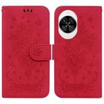 For Huawei nova 14 Butterfly Rose Embossed Leather Phone Case(Red)