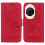 For Huawei nova 14 Ultra Butterfly Rose Embossed Leather Phone Case(Red)
