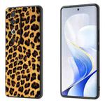 For vivo S19 Black Frame Leopard Phone Case(Golden Leopard)