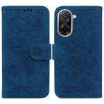 For Redmi A5 4G 173.3mm Butterfly Rose Embossed Leather Phone Case(Blue)