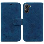For Redmi Turbo 4 / Xiaomi Poco X7 Pro Butterfly Rose Embossed Leather Phone Case(Blue)
