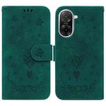 For Redmi A5 4G 171.7mm Butterfly Rose Embossed Leather Phone Case(Green)