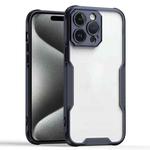 For iPhone 15 Pro Max Armor Shockproof PC Hybrid TPU Phone Case(Black)
