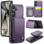 For Samsung Galaxy S24+ 5G JEEHOOD J05 Business Magnetic Style RFID Leather Phone Case(Purple)