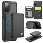 For Samsung Galaxy S20 FE JEEHOOD J05 Business Magnetic Style RFID Leather Phone Case(Black)