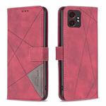 For Samsung Galaxy XCover 7 Pro Magnetic Buckle Rhombus Texture Leather Phone Case(Red)