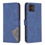 For Samsung Galaxy XCover 7 Pro Magnetic Buckle Rhombus Texture Leather Phone Case(Blue)