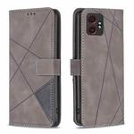 For Samsung Galaxy XCover 7 Pro Magnetic Buckle Rhombus Texture Leather Phone Case(Grey)