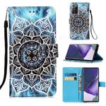 For Samsung Galaxy Note20 Ultra Colored Drawing Pattern Plain Weave Horizontal Flip Leather Case with Holder & Card Slot & Wallet & Lanyard(Undersea Mandala)