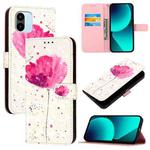 For Redmi A1 4G Global / Redmi A2 4G 3D Painting Horizontal Flip Leather Phone Case(Flower)