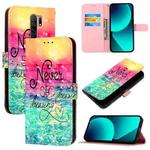 For Redmi 9 / 9 Prime India 3D Painting Horizontal Flip Leather Phone Case(Chasing Dreams)