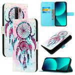 For Redmi 9 / 9 Prime India 3D Painting Horizontal Flip Leather Phone Case(Color Drop Wind Chimes)