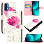 For Redmi 9 Power / 9T Global / Xiaomi Poco M3 3D Painting Horizontal Flip Leather Phone Case(Flower)