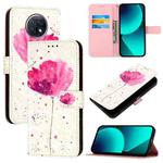 For Redmi Note 9T Global 3D Painting Horizontal Flip Leather Phone Case(Flower)