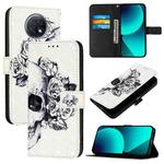 For Redmi Note 9T Global 3D Painting Horizontal Flip Leather Phone Case(Skull)