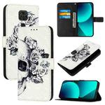 For Redmi Note 9 4G / Redmi 10X 4G 3D Painting Horizontal Flip Leather Phone Case(Skull)