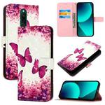 For Redmi 8 3D Painting Horizontal Flip Leather Phone Case(Rose Butterfly)