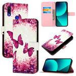 For Redmi Note 7 / Note 7 Pro / Note 7S 3D Painting Horizontal Flip Leather Phone Case(Rose Butterfly)