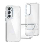 For Samsung Galaxy A55 5G Dual-Color Clear Acrylic Hybrid TPU Phone Case(Transparent)