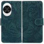 For Huawei nova 14 Tiger Embossing Pattern Flip Leather Phone Case(Green)