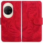 For Huawei nova 14 Ultra Tiger Embossing Pattern Flip Leather Phone Case(Red)