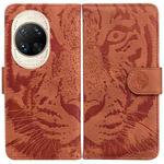 For Huawei nova 14 Ultra Tiger Embossing Pattern Flip Leather Phone Case(Brown)