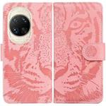 For Huawei nova 14 Ultra Tiger Embossing Pattern Flip Leather Phone Case(Pink)