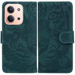 For Redmi 15C 4G 173.1mm / 15C 5G 173.1mm Tiger Embossing Pattern Flip Leather Phone Case(Green)