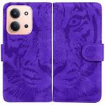 For Redmi 15C 4G 173.1mm / 15C 5G 173.1mm Tiger Embossing Pattern Flip Leather Phone Case(Purple)