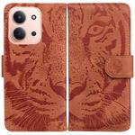 For Redmi 15C 4G 173.1mm / 15C 5G 173.1mm Tiger Embossing Pattern Flip Leather Phone Case(Brown)