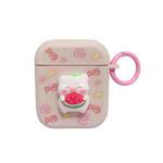 For AirPods 2 / 1 Fresh 3D Piglet Pattern Earbuds Box PC Case