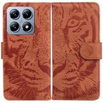 For Xiaomi 14T Pro Tiger Embossing Pattern Flip Leather Phone Case(Brown)